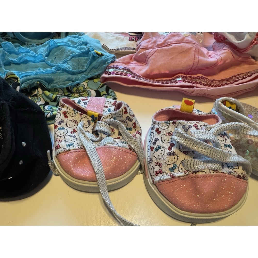 Build A Bear 46+ Piece Clothing Lot Shoes Wedding Dress Hello Kitty Justice BABW - Picture 8 of 9